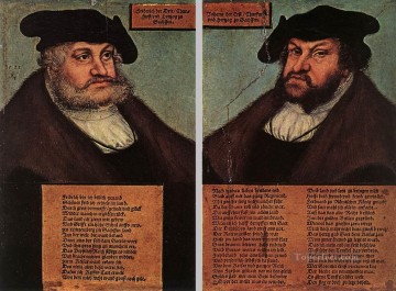 ヨハン 1 世とフリードリヒ 3 世の肖像 ルネサンス ルーカス・クラナッハ長老 Oil Paintings